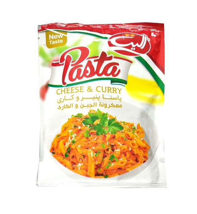 الیت پاستا با طعم پنیر و کاری ساشه ای