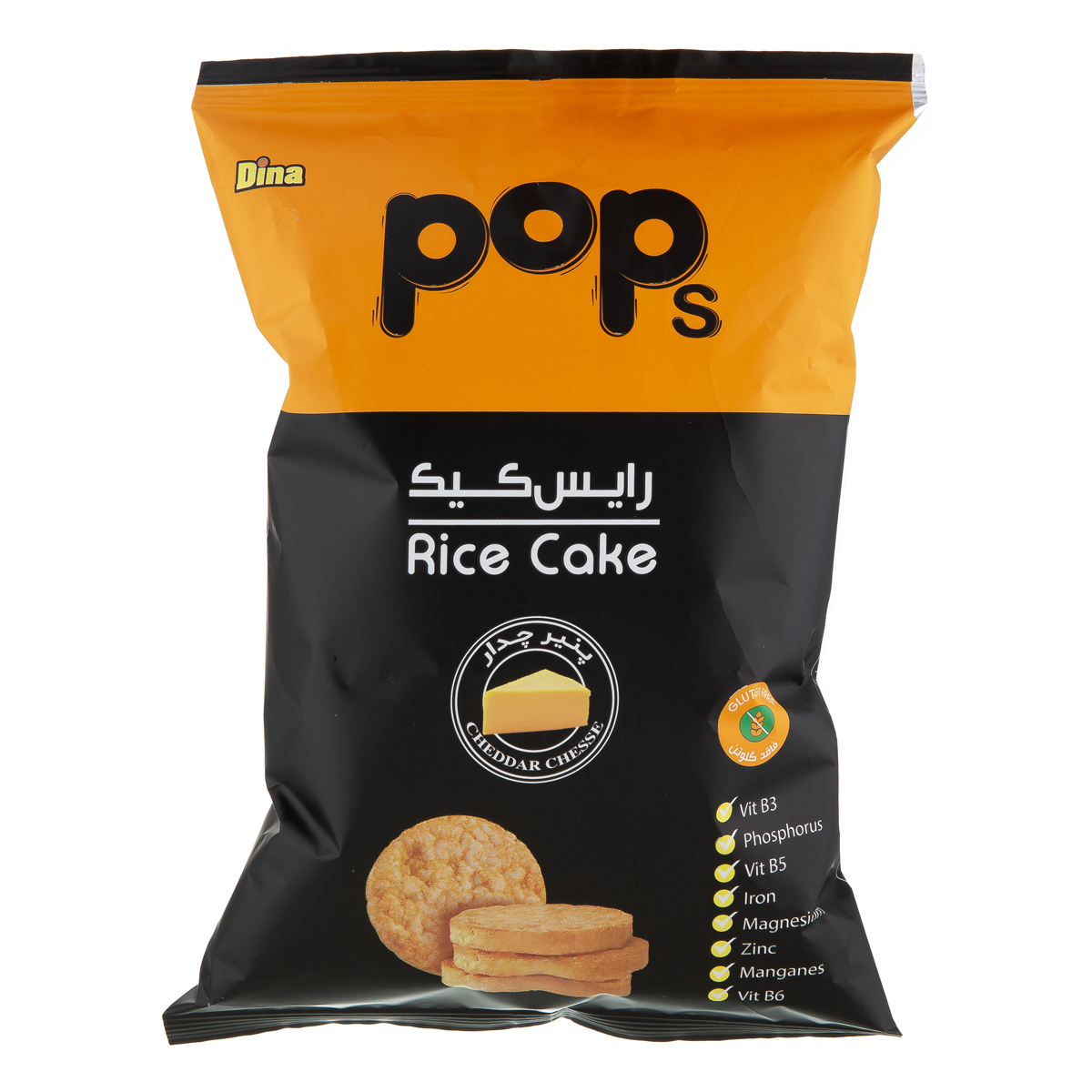 پاپس رایس کیک با طعم پنیر چدار 95 گرمی