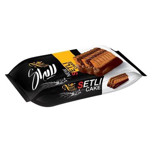 نظری ستلی کیک اسفنجی سه لایه با کرم کاکائو با روکش فراورده کاکائویی🍫