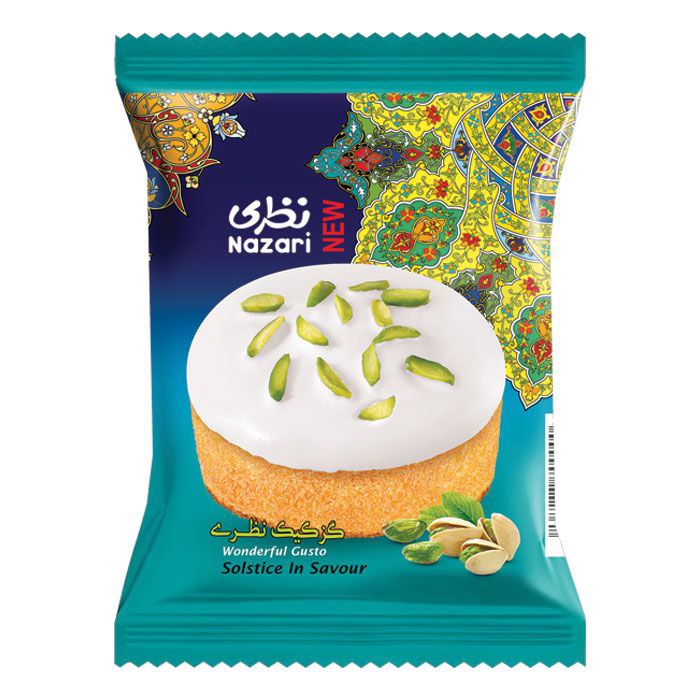 نظری گز کیک روغنی حاوی گز و تزیین پسته🧁