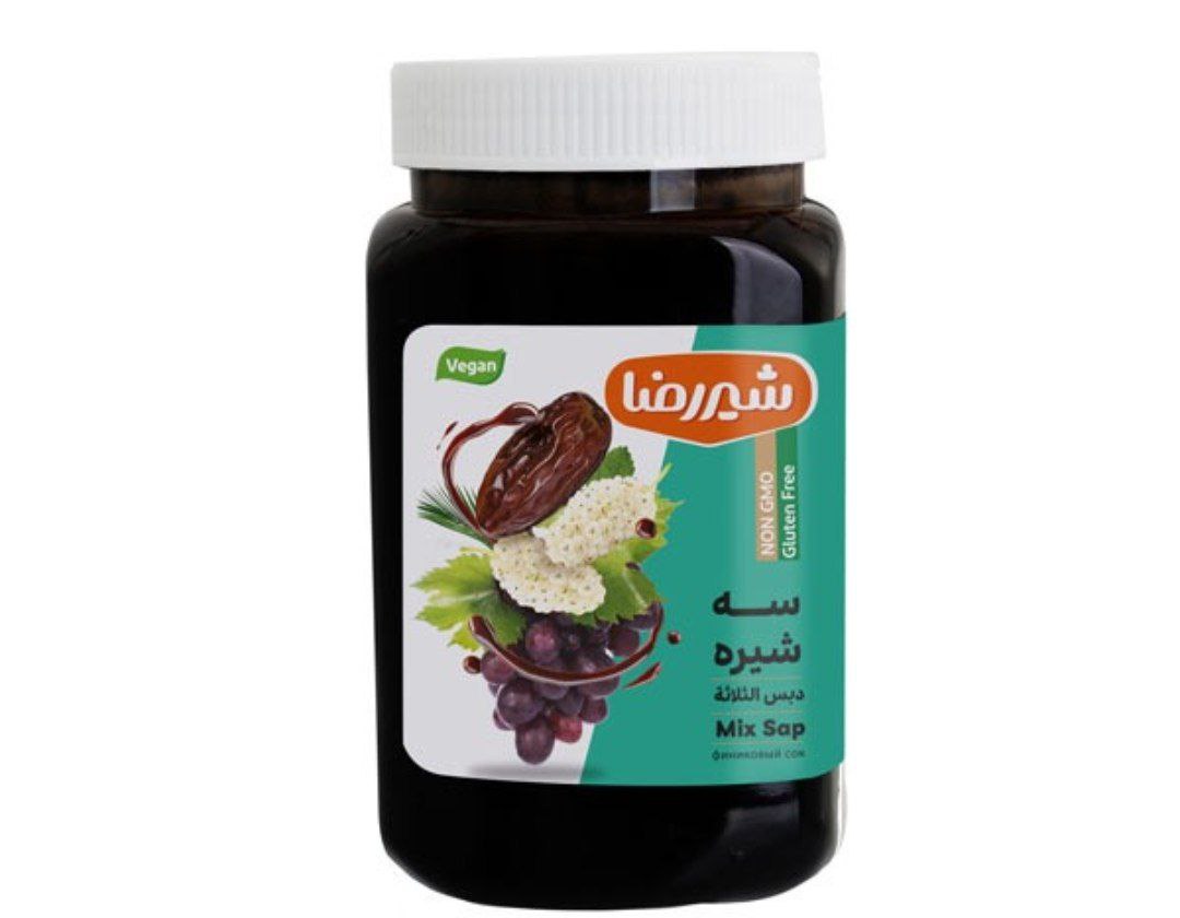 شیر رضا سه شیره(خرما_انگور_توت)850 گرم🍇🫐