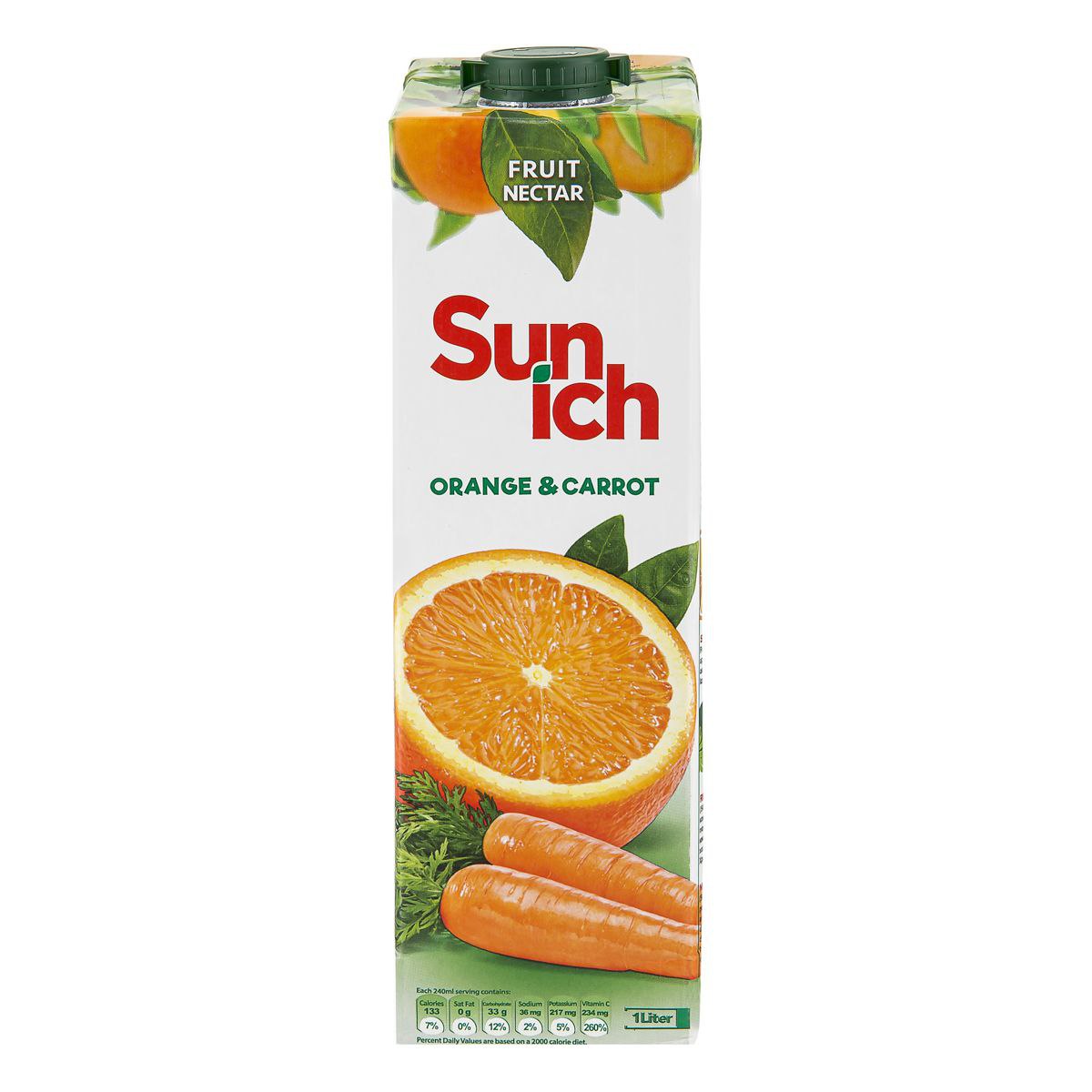 سن ایچ نکتار پرتقال هویج یک لیتری🥕