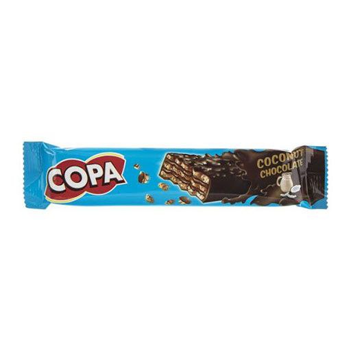 کوپا ویفر با کرم نارگیلی و روکش فرآورده کاکائویی🥥