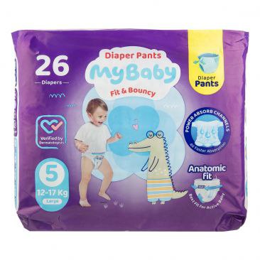 مای بیبی پوشک شورتی شماره 5 (26 عددی)👶🏽