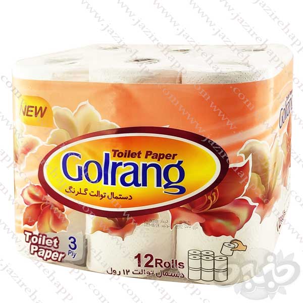 گلرنگ دستمال توالت 12قلو 3لایه🧻