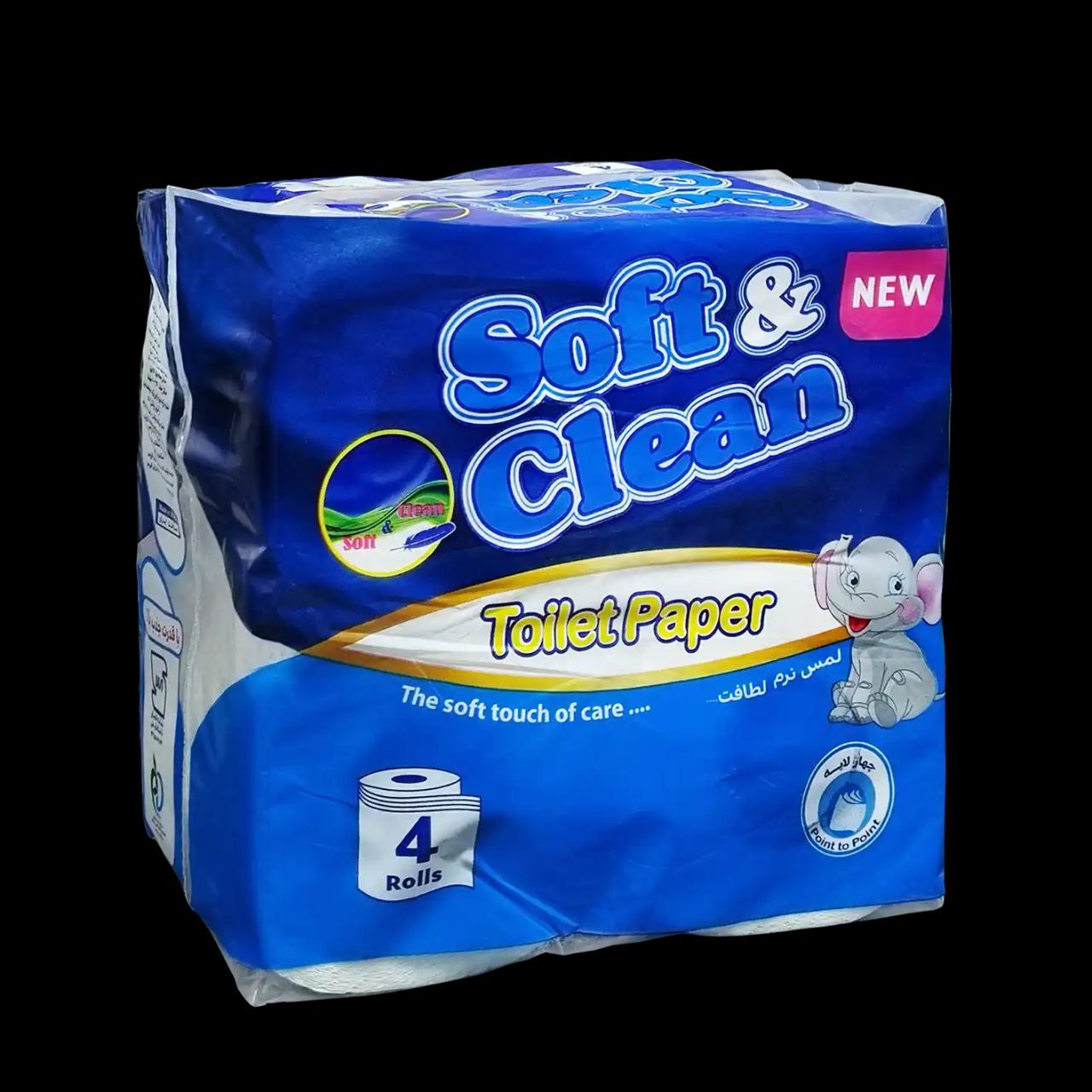 سافت کلن دستمال توالت چهار رول و چهار لایه🧻