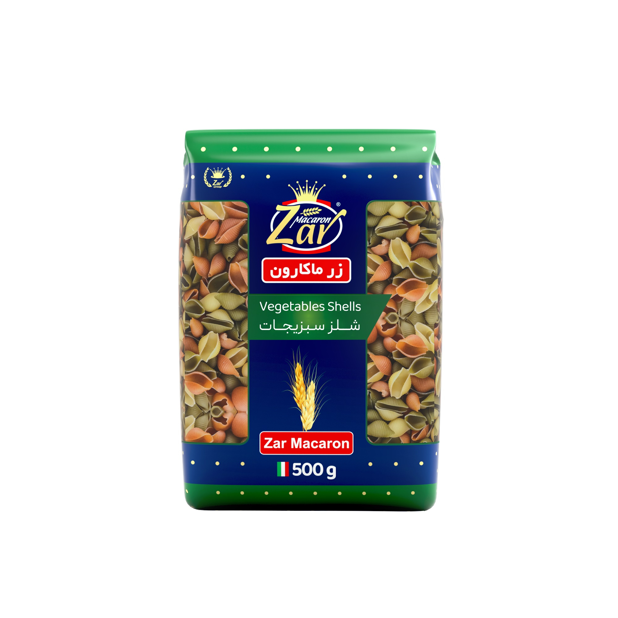 زرماکارون شلز سبزیجات (500 گرم)