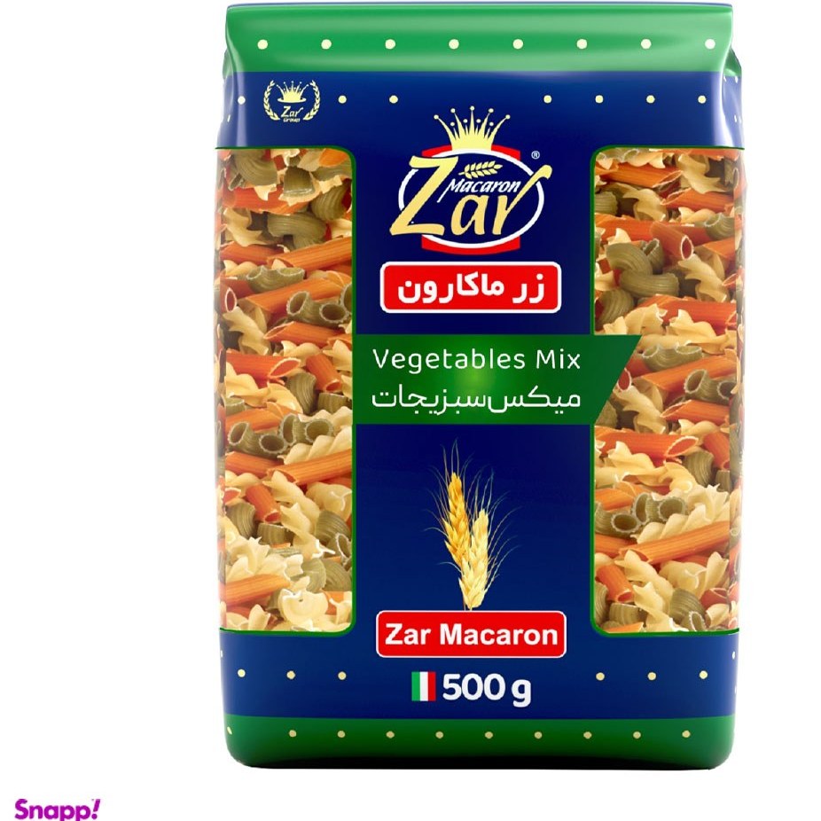 زرماکارون میکس سبزیجات (500 گرم)