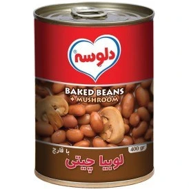 دلوسه کنسرو لوبیا همراه با قارچ 380 گرم