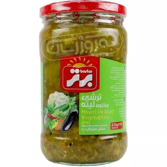 برتر ترشی لیته شیشه ای 670 گرم