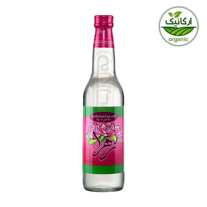 زهرا گلاب دو آتشه شیشه ای 450 گرم