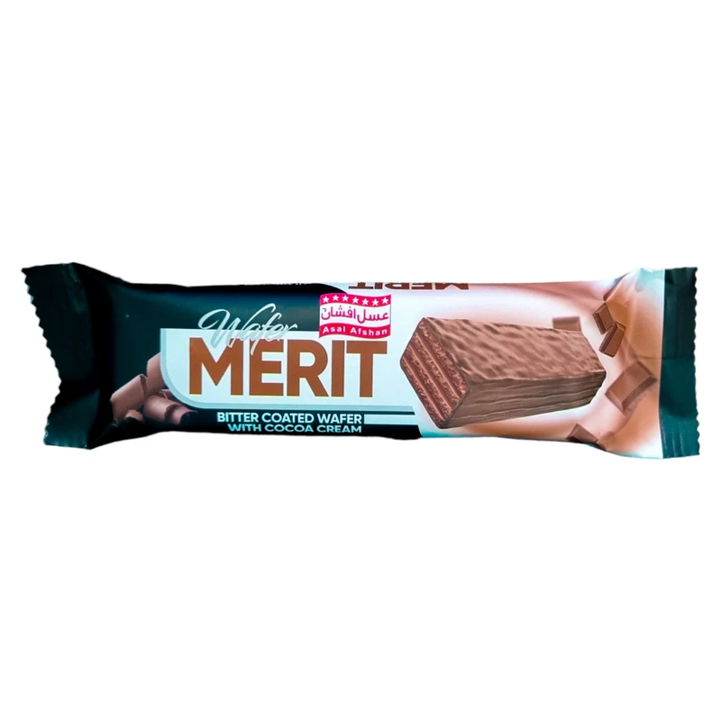 عسل افشان ویفر شکلاتی با روکش کاکائویی سری مریت 30 گرم