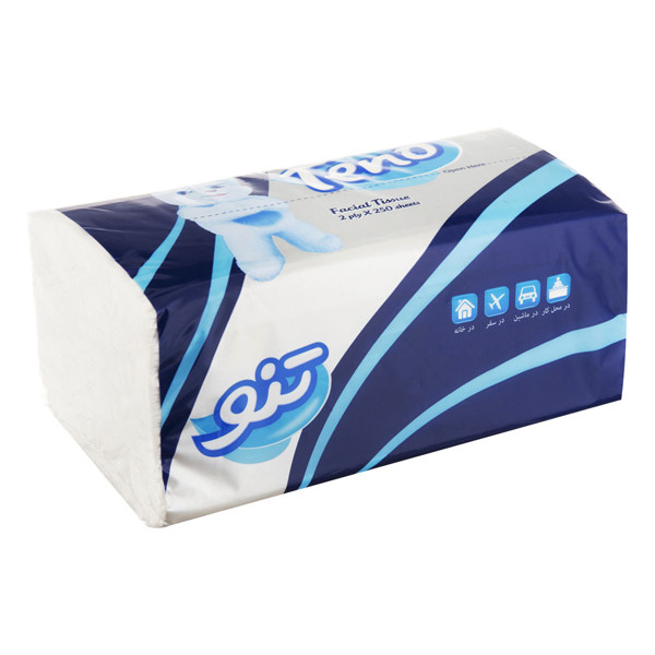 تنو دستمال کاغذی 250 برگ دولا سری سافت