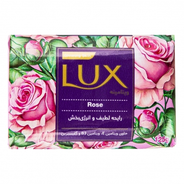 لوکس صابون حاوی ویتامین با رایحه گل رز (125 گرم)