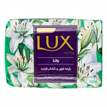 لوکس صابون حاوی ویتامین با رایحه گل سفید (125 گرم)