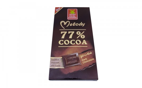 آناتا ملودی شکلات تخته ای تلخ (دارک) 77% (80 گرم)