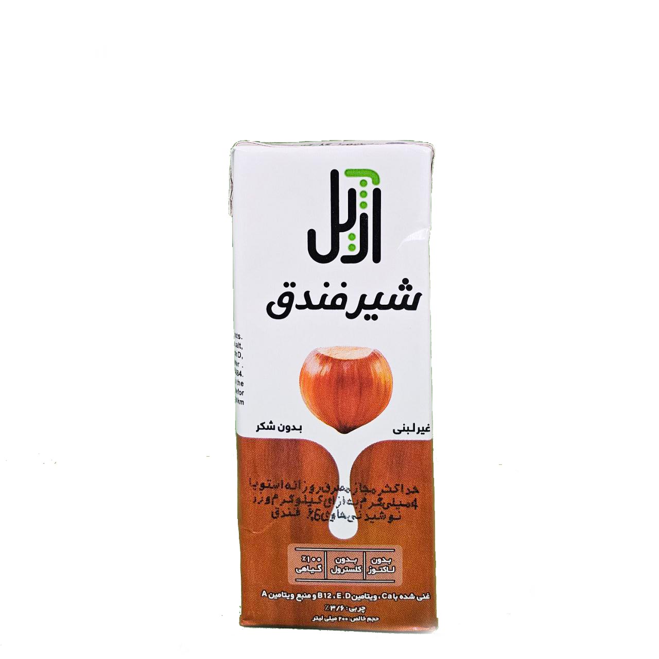 آژیل نوشیدنی غیر لبنی شیر فندق بدون شکر 200 میلی لیتر