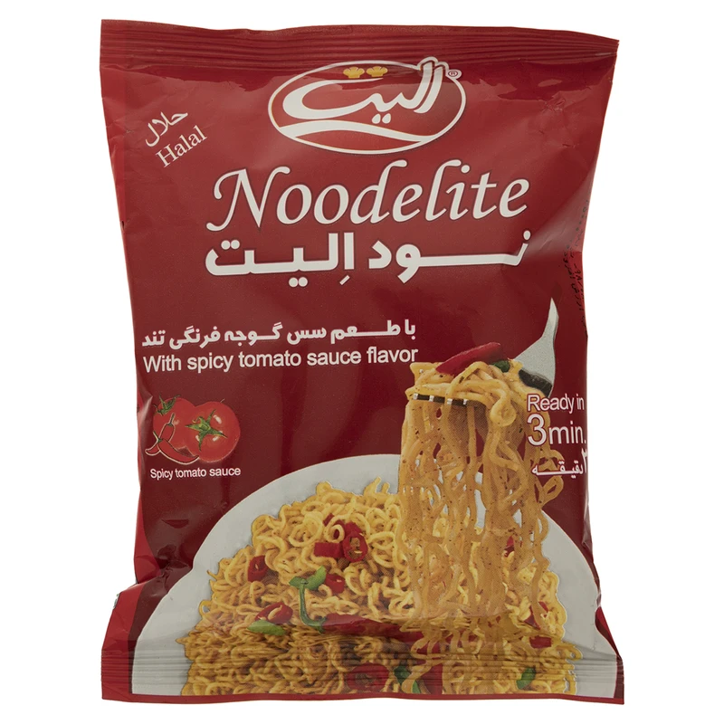 الیت نودلیت با طعم گوجه فرنگی تند 75 گرم