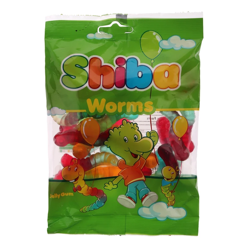 شیبا پاستیل سری worms وزن 90 گرم