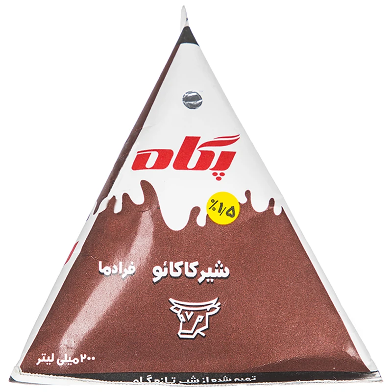 پگاه شیر کاکائو سه گوش 200 سی سی