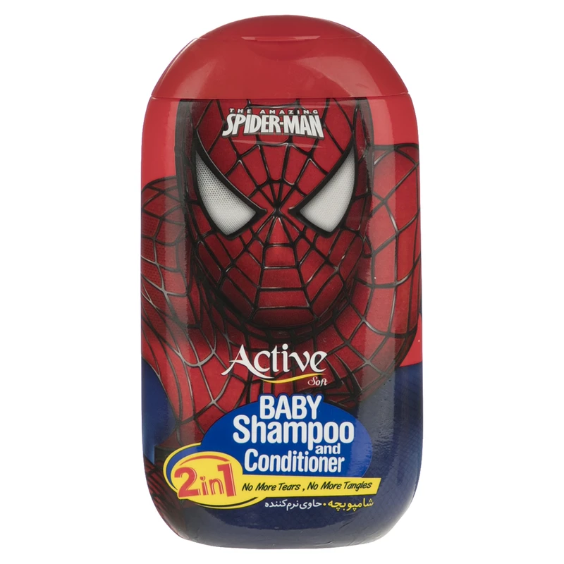 اکتیو شامپو کودک سری spiderman همراه نرم کننده وزن 280 گرم