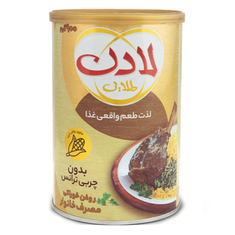 لادن روغن نیمه جامد حاوی روغن ذرت 900 گرم