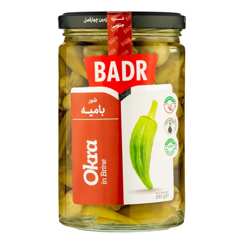بدر شور بامیه شیشه ای 590 گرم