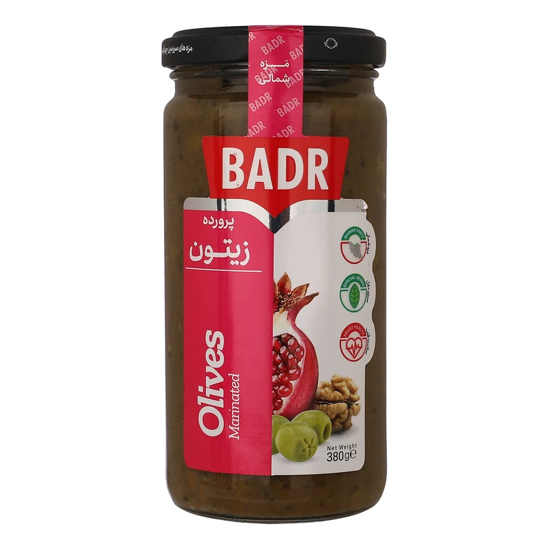 بدر زیتون پرورده شیشه ای 380 گرم