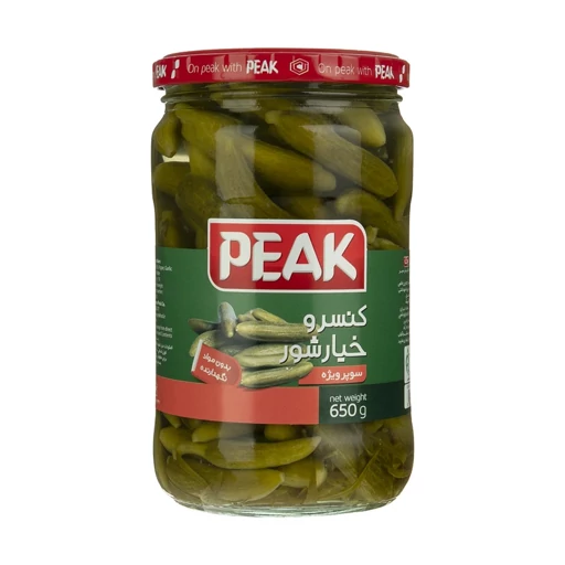 پیک خیارشور سوپر ویژه شیشه ای 650 گرم