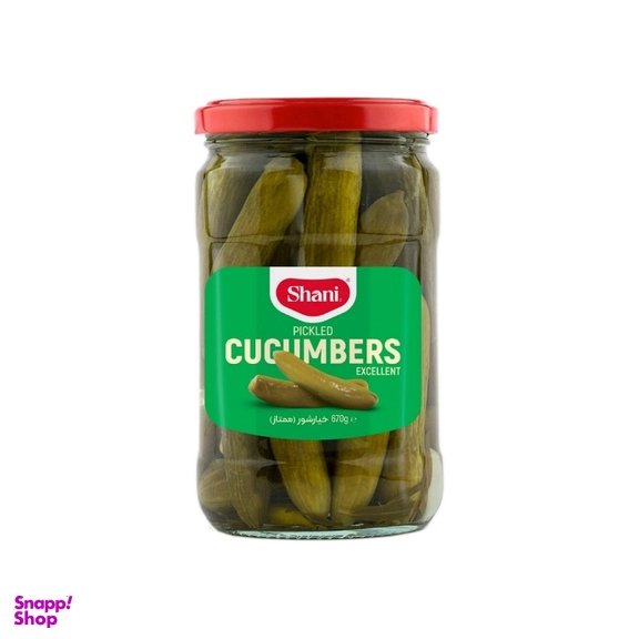 شانی خیارشور شیشه ای ممتاز 670 گرم
