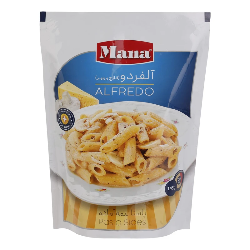 مانا پاستا نیمه آماده با طعم آلفردو ( قارچ و پنیر ) 145 گرم