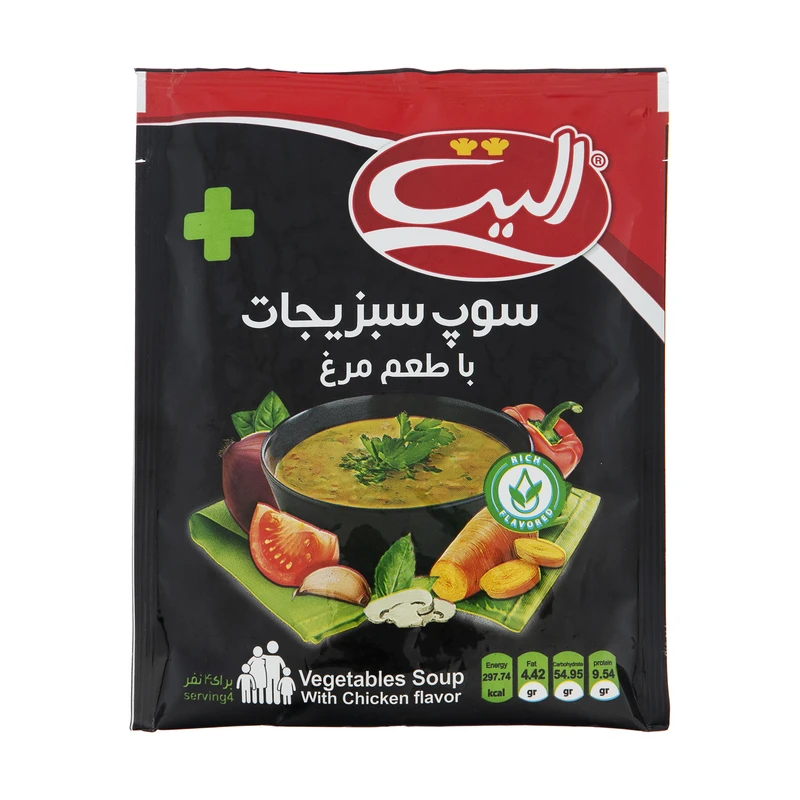 الیت سوپ سبزیجات با طعم مرغ 80 گرم
