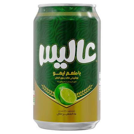 عاليس ماءالشعير با طعم ليمو 330 ميلي ليتر