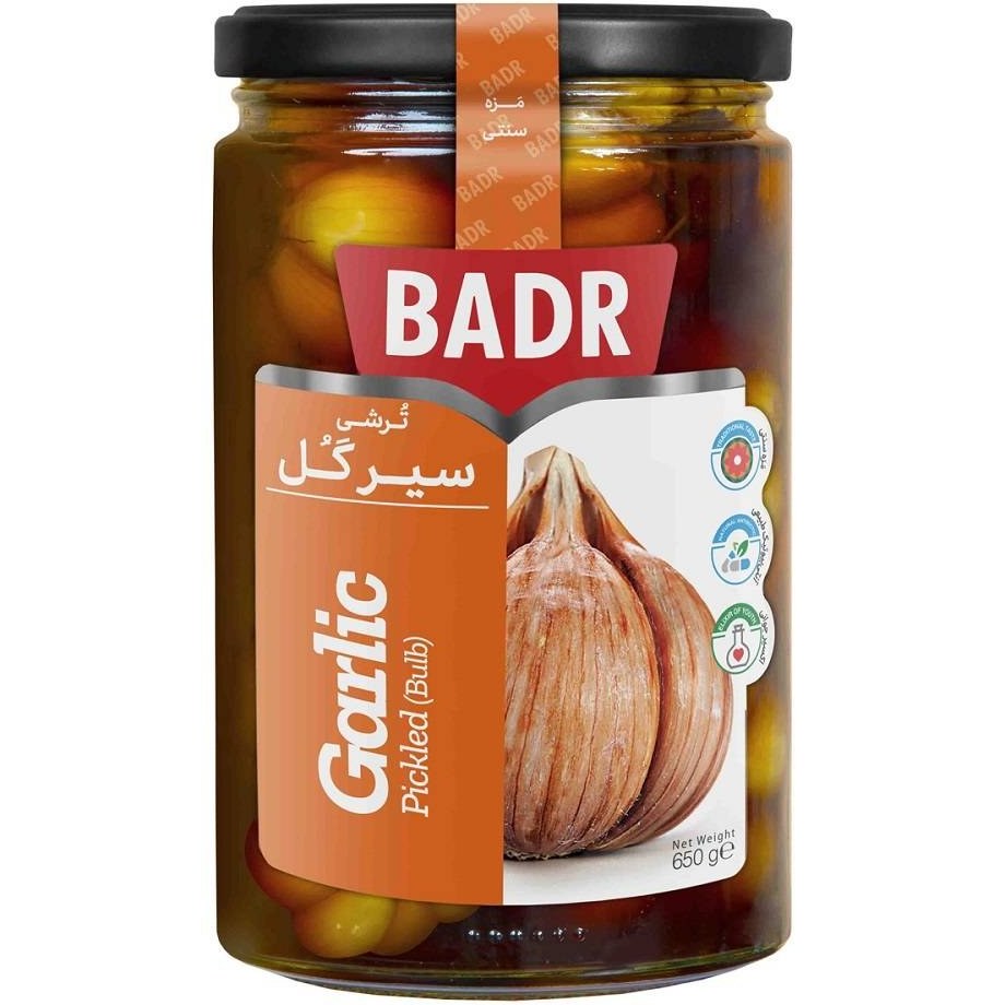 بدر ترشي سير گل قهوه اي 650 گرم