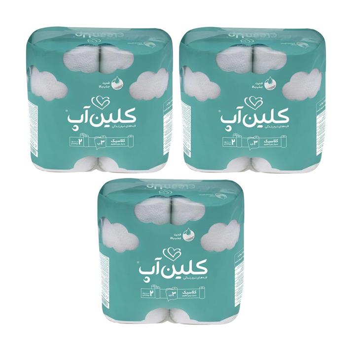 کلین آپ دستمال کاغذی حوله ای 4 لایه   2 رول