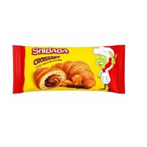 شیبابا کروسان اسنک با مغزی کرم کاکائو و کارامل   50 گرم
