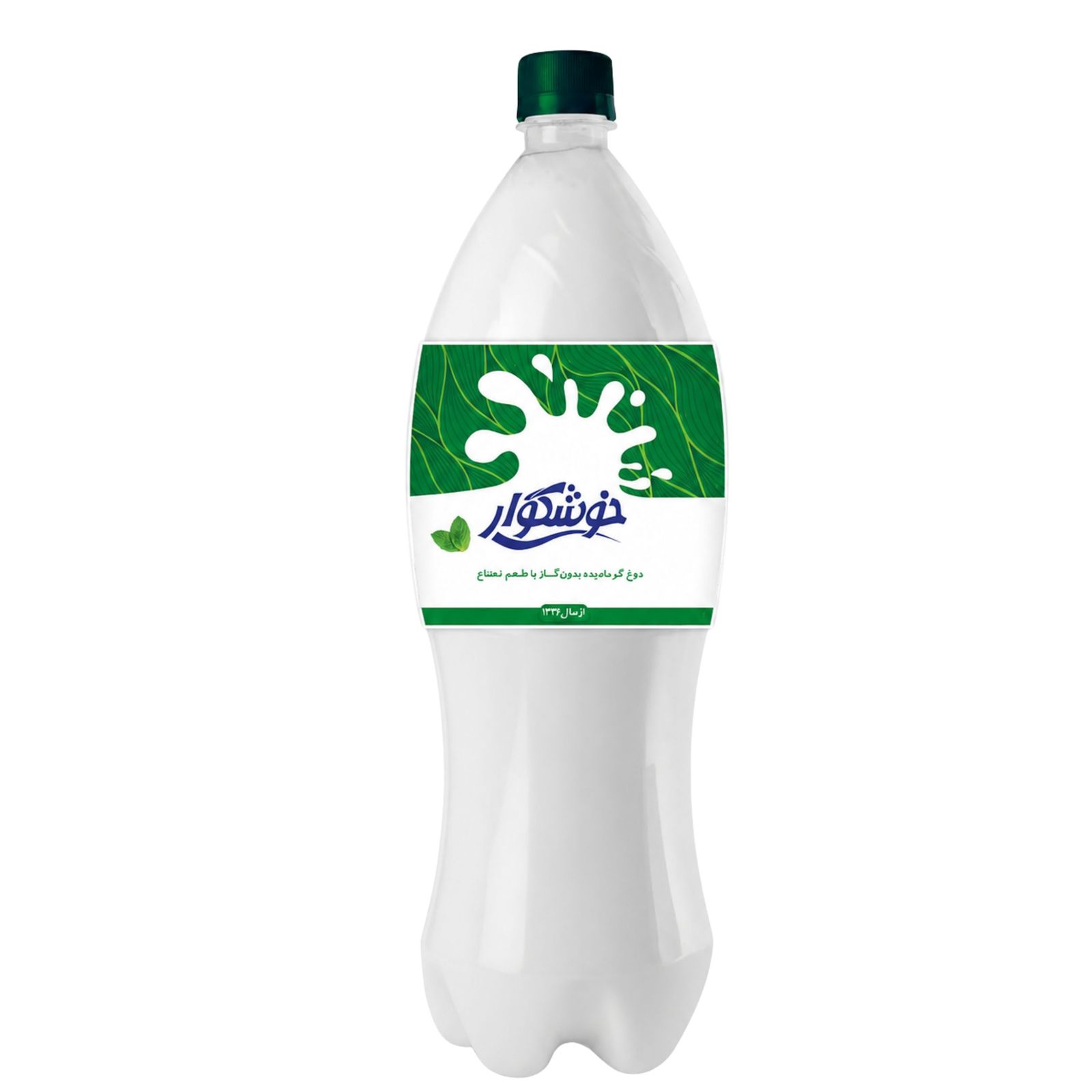 خوشگوار دوغ گرما دیده بدون گاز با طعم نعنا 1/5 لیتری