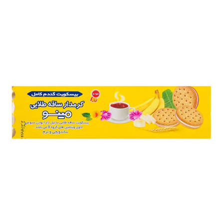 مینو بیسکویت ساقه طلایی کرمدار با طعم موز   192گرم