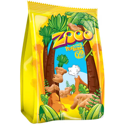 شیرین عسل بیسکویت وانیلی باغ وحش 50 گرم