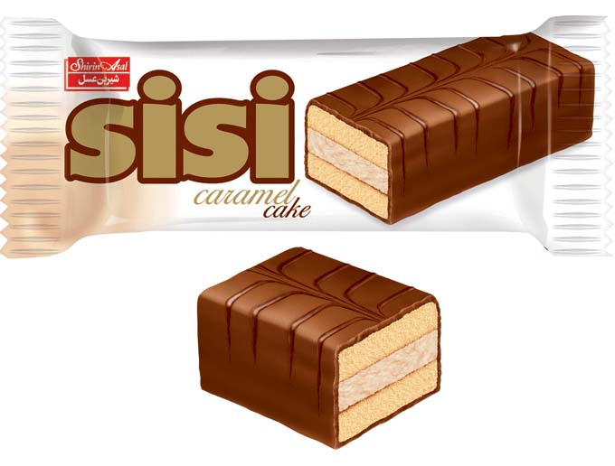 سی سی کیک اسفنجی کرمدار با رویه شکلات 30 گرم